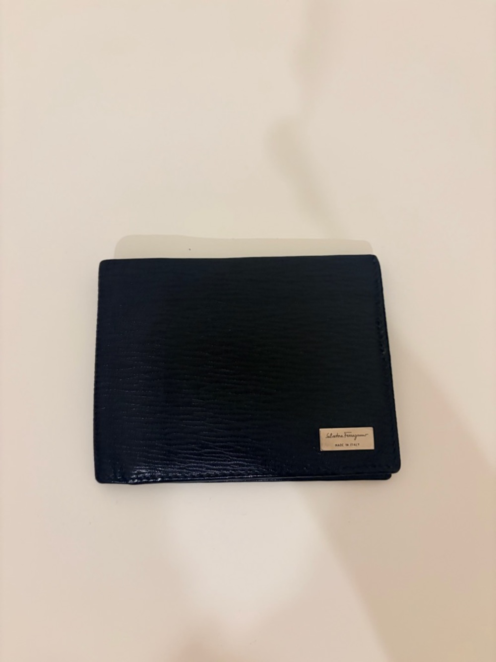 Salvatore Ferragamo Black leather bifold wallet